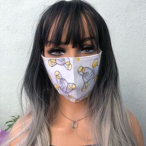 Beautiful Unique Handmade Masks ✨ Elephant yellow drop 🐘💙💛